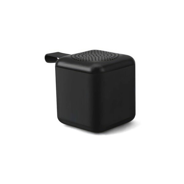 Mini Cube Bluetooth Speaker with Light-Up Logo & Carabiner