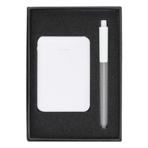Mini Power Bank & Plastic Pen Gift Set