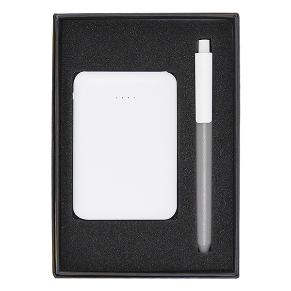 mini power bank plastic pen gift set GS 21 17 1 Mini Power Bank & Plastic Pen Gift Set