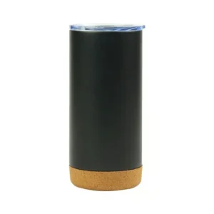MUGLO – Vacuum Insulated Travel Tumbler with Cork Base & Clear Lid (450ml)
