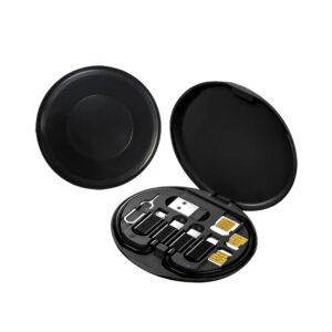 Multifunctional Travel Charging Kit with Sim Ejector, SD Card Slot & Built-in Phone Stand