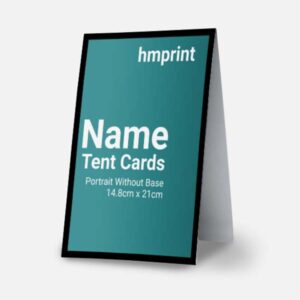 Name Tent Cards – Portrait Without Base