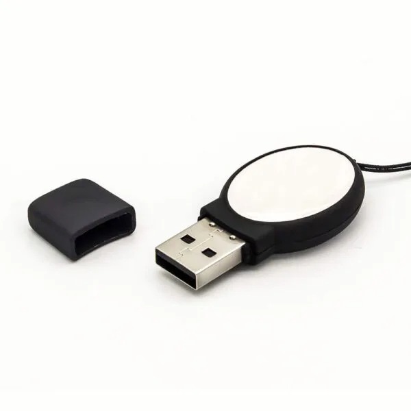 oval black rubberized usb TG FD 114 main Oval Black Rubberized USB