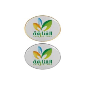 Oval Flat Metal Badges