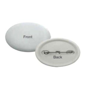 Oval Plastic Button Badges