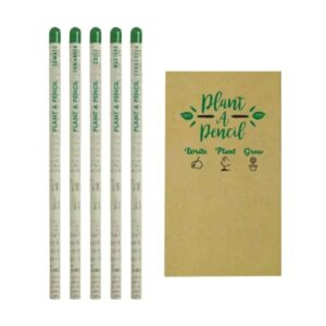 Plantable Pencil Set – Seeds: Tomato, Coriander, Chili, Mustard, Fenugreek