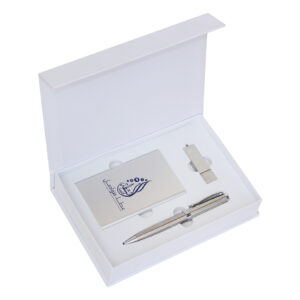 A5 Notebook, Leather USB & Metal Pen Gift Set