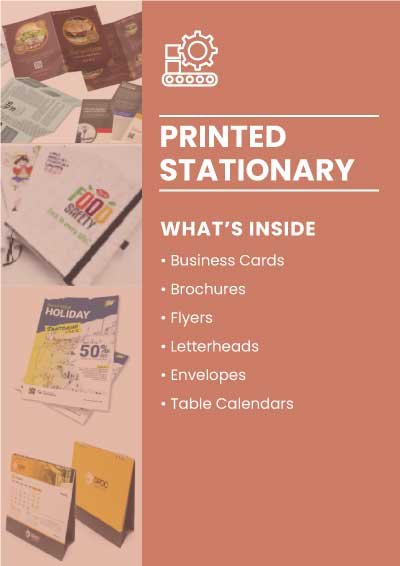 printed stationary catalogue banner