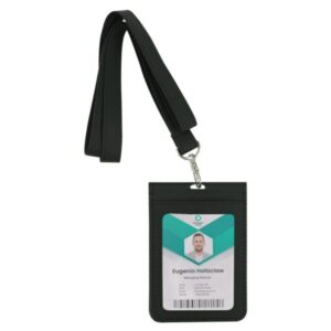 PU Leather Foldable ID Card Holder with Lace & Hook