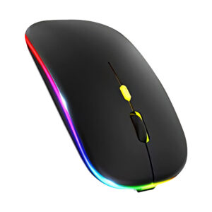 Rechargeable RGB Silent Wireless Mouse with Light-Up Logo