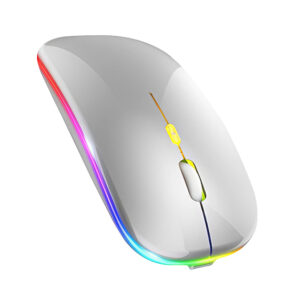 Rechargeable RGB Silent Wireless Mouse with Light-Up Logo