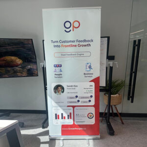 roll up banner print dubai Roll-up banner stand with full color print for office display