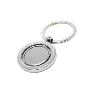 Rotating Round Metal Key Chain