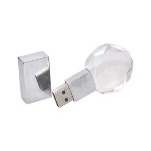 Round Crystal Metal USB Flash Drives