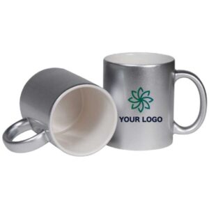 Silver Personalized Coffee Mugs