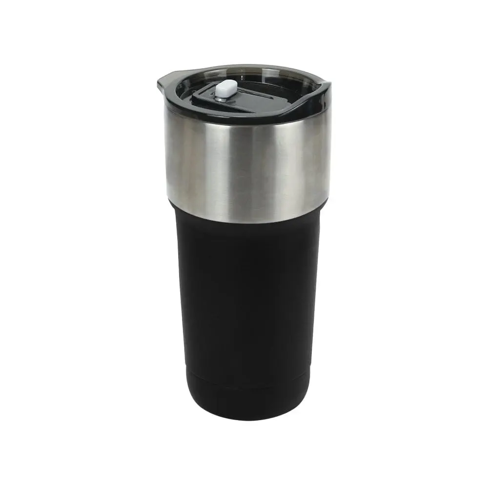 siptio stainless steel slide lock tumbler for spill safe sipping black 1 SIPTIO - Stainless Steel Slide-Lock Tumbler for Spill (591ml)