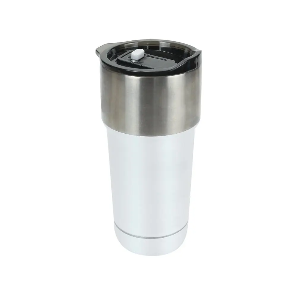 siptio stainless steel slide lock tumbler for spill safe sipping white 1 SIPTIO - Stainless Steel Slide-Lock Tumbler for Spill (591ml) - Image 3