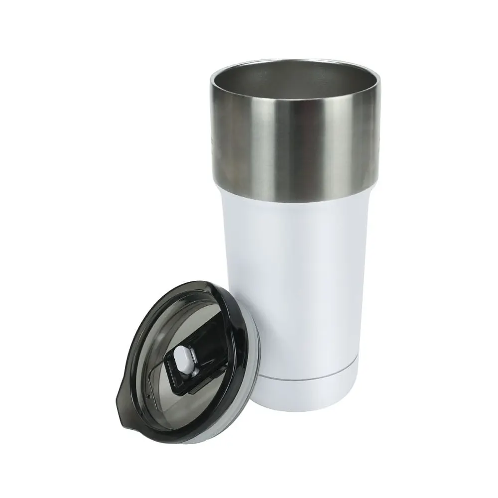 siptio stainless steel slide lock tumbler for spill safe sipping white 3 SIPTIO - Stainless Steel Slide-Lock Tumbler for Spill (591ml) - Image 5