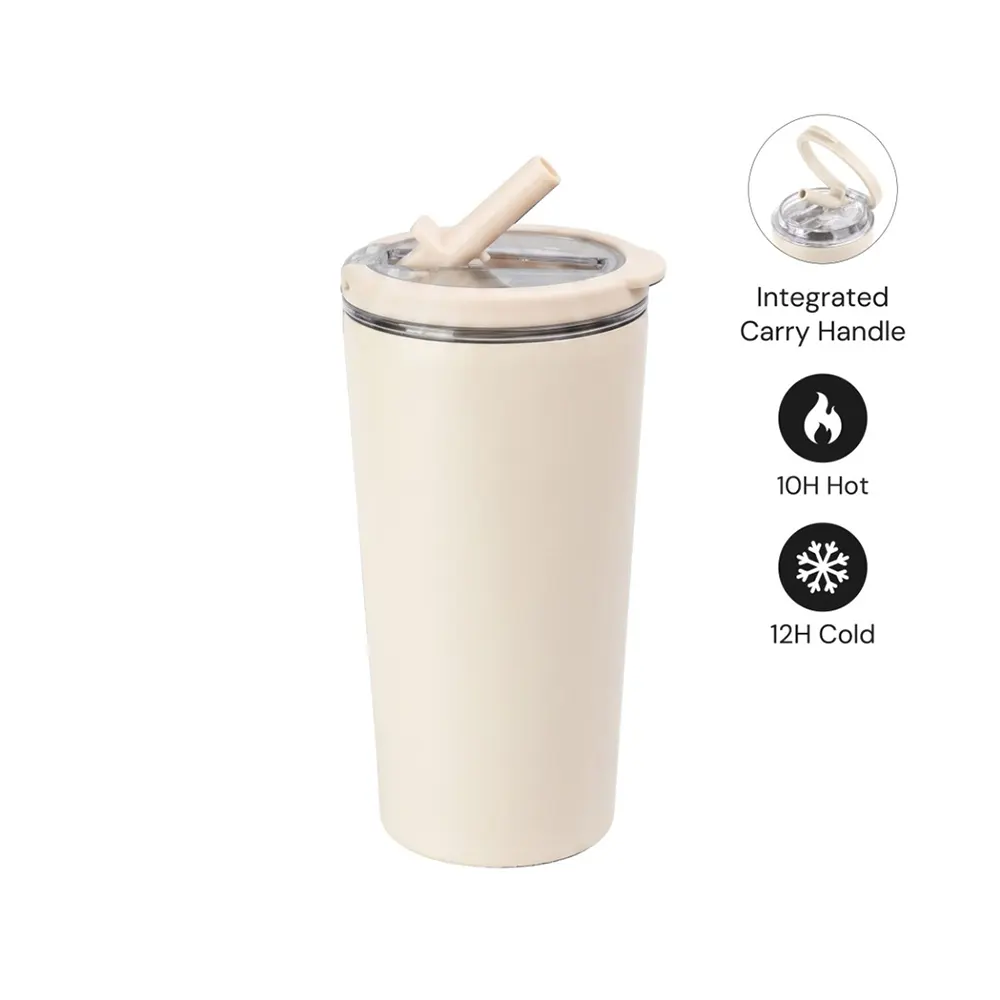 slyro vacuum insulated tumbler with flip up straw lid carry handle leakproof sandstone 1 SLYRO - Vacuum Insulated Tumbler with Flip-Up Straw Lid & Carry Handle (600ml) - Image 5