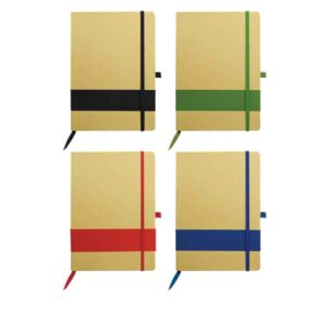 A5 Hardboard Cover Notebook With Colored Stripe