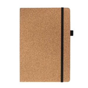 A5 Cork Cover Notebook With Elastic Band & Pen Holder