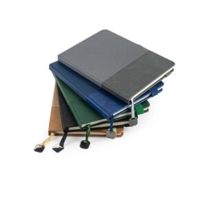 A5 Hard PU Leather Notebook With Metal Plate Bookmark
