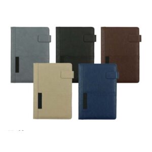 A5 PU Notebook With Front Pocket & Magnetic Flap