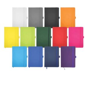 A5 PU Leather Notebook With Elastic Band & Pen Holder