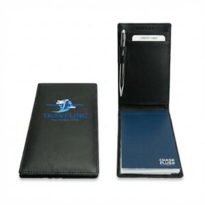 Genuine Leather Pocket Jotter with Notepad & Metal Pen