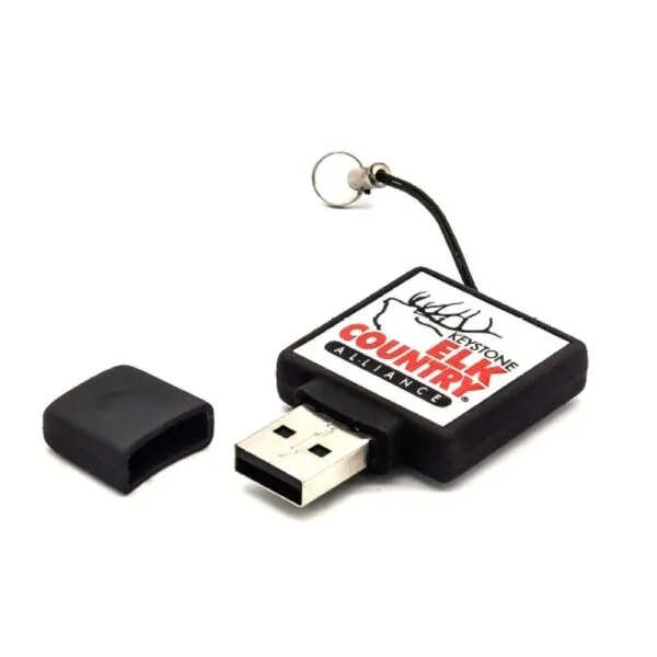square black rubberized usb flash drives TG FD 119 printed Square Black Rubberized USB Flash Drives - Image 2