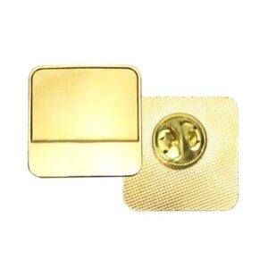 Square shaped Metal Badges with curved corner