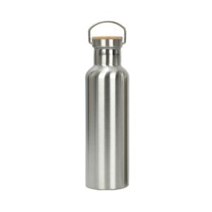 Stainless Steel Water Bottle with Bamboo Lid
