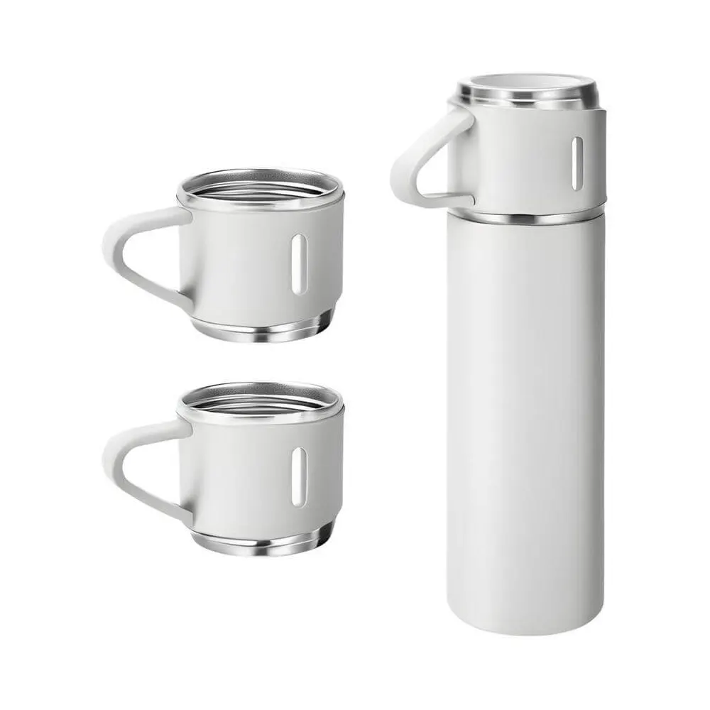 terroa vacuum flask gift set with two cups family friendly travel set white 2 TERROA - Vacuum Flask Gift Set with Two Cups (140ml) - Image 5