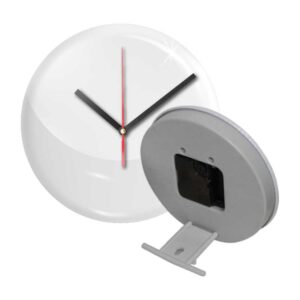 Photo Button Desk Clock (58 mm, Plastic)