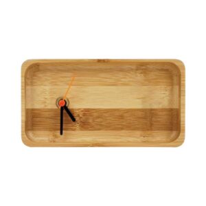Rectangular Bamboo Desk Clock