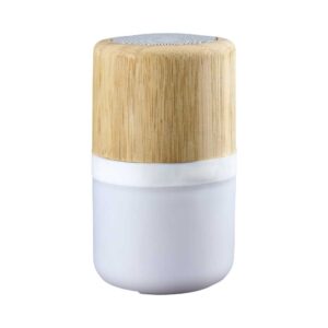 Bamboo Bluetooth Speaker Lamp with Multicolor Mood Light (350mAh)