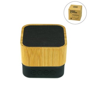 Bamboo & Recycled ABS Bluetooth Speaker with RGB Mood Light