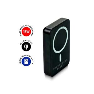 10,000mAh Magnetic Wireless Powerbank with Light-Up Logo (ABS)