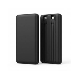 Light-up Logo Power Bank with Built-in USB-C & Lightning Cables (10000mAh)