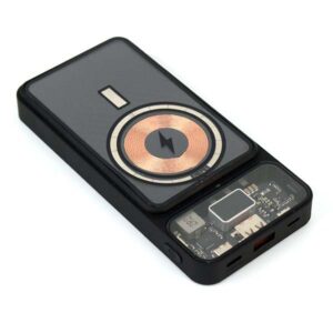 Transparent Magnetic Wireless Light-up Logo Power Bank (20000mAh)