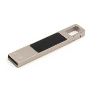 Light-Up Metal USB Flash Drive with Snap Hook (16GB, USB 2.0)