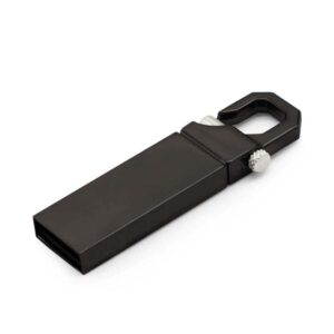 Gunmetal Stainless Steel Hook USB Flash Drive (USB 2.0)