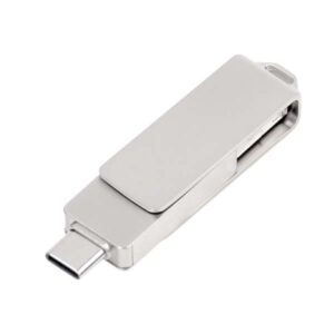 3-in-1 Rotating Metal USB 3.0 Flash Drive (USB-A + Type-C + Micro-USB)