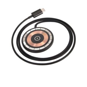 Round Magnetic Wireless Charger Up to 15W (Metal/ABS, Type-C Cable)