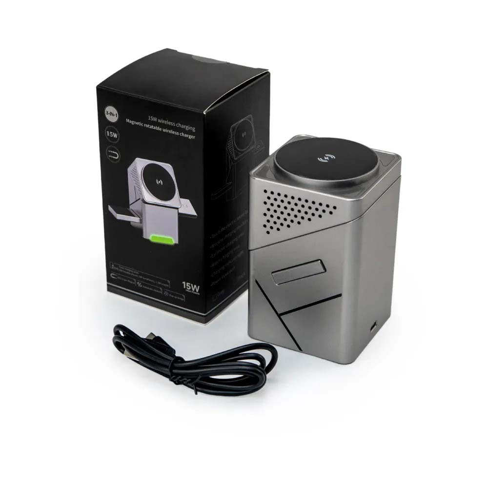 tg wc 23 3 in 1 wireless charging station 15w 5 3-in-1 Multifunction Wireless Charging Station Up to 15W (ABS) - Image 4