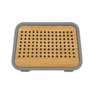 Limestone Cement & Bamboo Bluetooth Speaker with Wireless Charger (Compact)