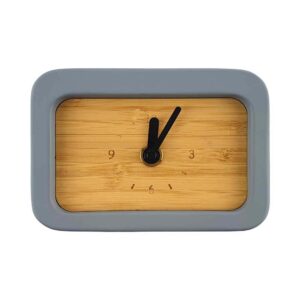 Bamboo & Limestone Cement Wireless Charger Clock