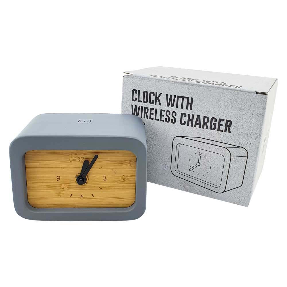 tg wc 38 bamboo limestone cement wireless charger clock 4 Bamboo & Limestone Cement Wireless Charger Clock - Image 4