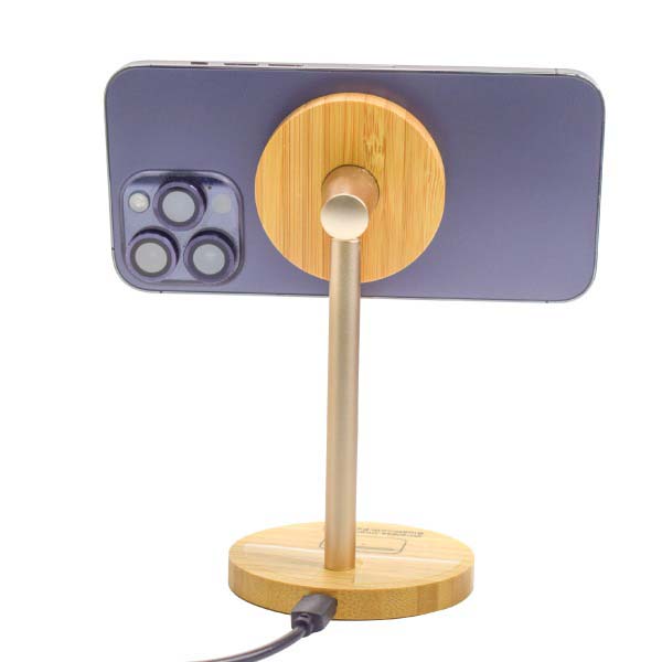 tg wc 39 bamboo wireless charger stand dual charging 3 Bamboo Wireless Charger Stand (Dual Charging) - Image 3