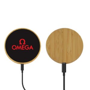 Bamboo LED Light-up Logo Wireless Charging Pad (15W)